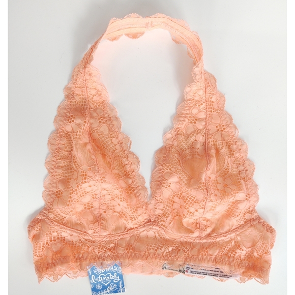 Free People Halter Bralette Galloon Light Orange Size XS - Picture 2 of 9